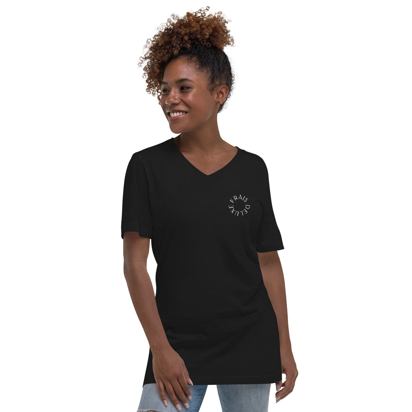 FRAIS DE LUXE Short Sleeve V-Neck T-Shirt