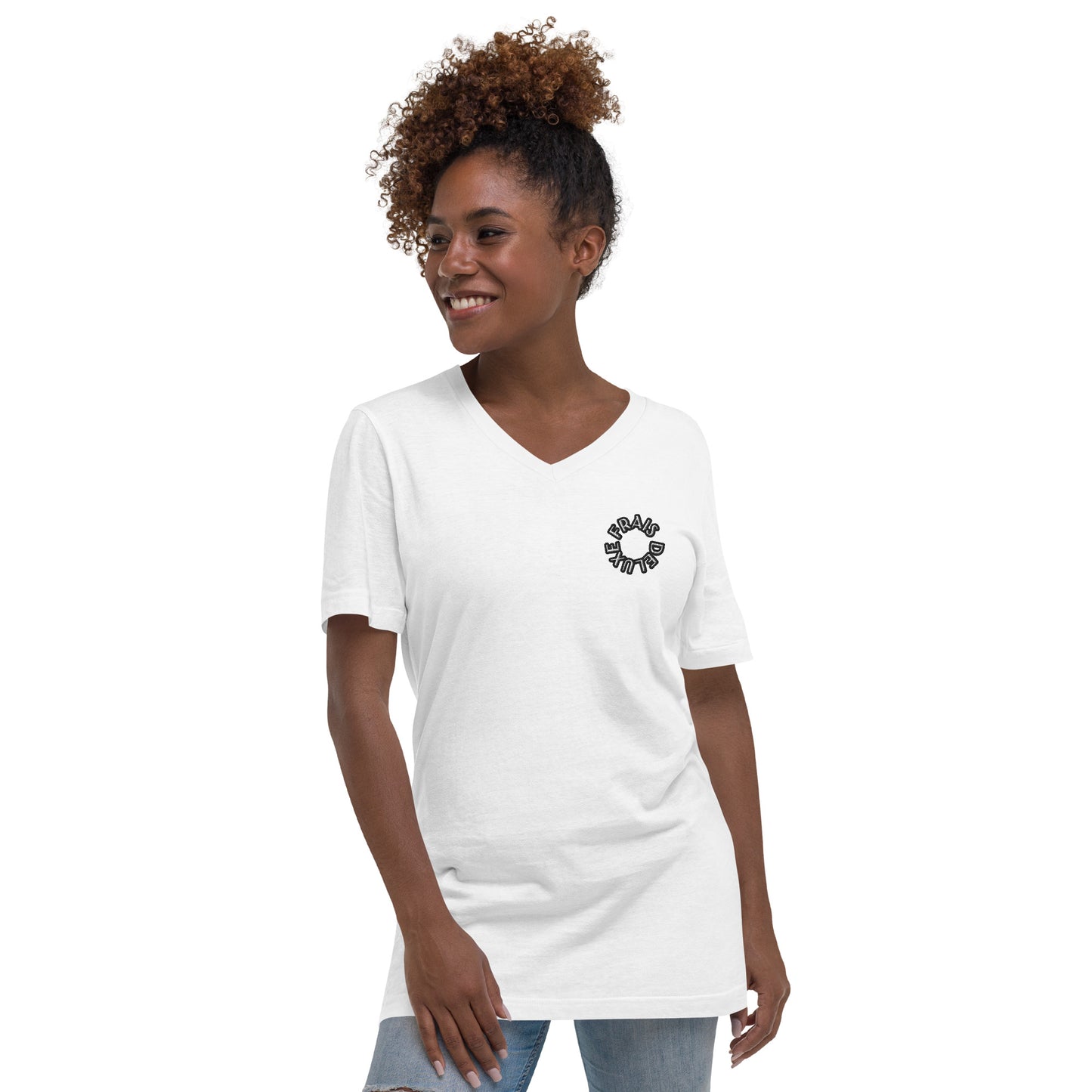 FRAIS DE LUXE Short Sleeve V-Neck T-Shirt