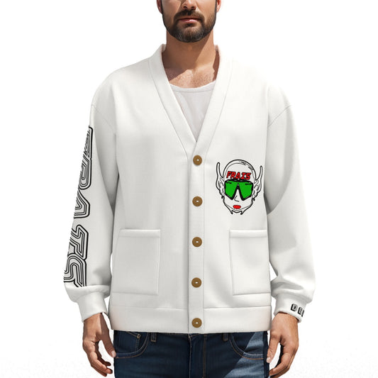 FRAIS DeLuxe Unisex V-neck Knitted Fleece Cardigan